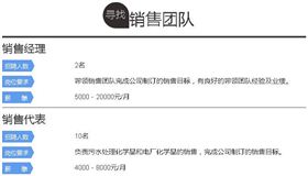 j9.com水处理环保公司招聘  销售团队