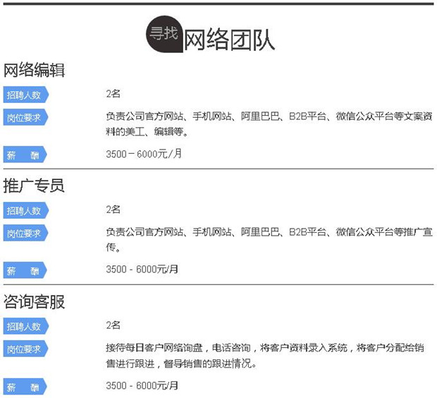 j9.com水处理环保公司招聘  网络团队